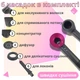 Фен-стайлер 6в1 для волос с 6 магнитными насадками Super Hair Dryer 1600Вт, компактный фен для сушки и укладки волос с 3 температурными режимами, 3 скоростями и холодным обдувом S50-D81-Rose - изображение 2