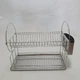Сушилка для посуды двухъярусная из нержавеющей стали Empire Лоно 45х22х36см, настольная кухонная металлическая сушилка для тарелок, чашек и столовых приборов с поддоном и боковыми отсеками, стойкая к коррозии EM9787 - изображение 12
