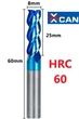 Фреза Д=8мм HRC60 XCAN для алюминия и сплавов, стали, титановых сплавов, дерева, МДФ и ДСП. - изображение 8