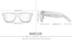 Брендовые солнцезащитные очки Wayfarer с поляризованными линзами BC8700 BARCUR DESIGN Серебро - изображение 4
