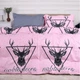Простынь MirSon Ranforce Elite 17-0516 Noble deers pink 180х220 см (2200004722993) - изображение 2