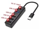 Хаб розгалужувач мультипортовий адаптер USB-C на 4 USB виходи Earldom et-hub08 4 in 1 Hub - зображення 2