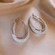 Серьги-конго с изысканным плетением EarHoop, серебристые - изображение 4