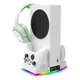 Док-станция Ipega PG-XBS011S White с двумя аккумуляторами, RGB-подсветкой и охлаждением для XBOX Series S - изображение 5