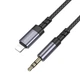 Аудиокабель BOROFONE BL24 Graceful digital audio conversion cable Lightning to mini jack 3.5mm 1m Metal Grey (6941991118975) - изображение 6