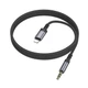 Аудиокабель BOROFONE BL24 Graceful digital audio conversion cable Lightning to mini jack 3.5mm 1m Metal Grey (6941991118975) - изображение 2