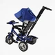 Велосипед Триколісний дитячий Best Trike з музичною bluetooth Панеллю і фарами, пульт/батьківська ручка Синій - зображення 2