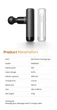 Портативный массажер Massage Gun PPM3105G + 4 насадки (мышечный массажер) - изображение 4