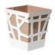 Вазон Idel Flowerbox квадратний коричневий/білий 17см (740026) - изображение 1