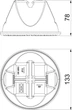 Круглый держатель прута ø8-10мм з бетоном ø133x78мм пластик [5218700] OBO bettermann - изображение 2