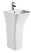 Раковина моноблок Mixxus BEVEL-1101 с отверстием под смеситель и переливом 450х435х835mm (MI6697) - изображение 4