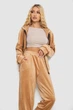 Спортивний костюм жіночий велюровий, колір темно-бежевий, 238R107, XXXL - зображення 2
