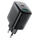 Мережевий зарядний пристрій ACEFAST A106 PD45W GaN (USB-C+USB-A) charger (EU) Black (6974316284031) - зображення 1