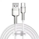 Кабель Baseus Cafule Metal Data Type-C 66W 2m White - изображение 2