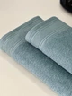 Комплект махровых полотенец Легкий Бриз от Ideal Textile 70х140 и 50х90 см 450 г\м2 лазурный - изображение 4
