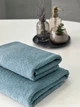 Комплект махровых полотенец Легкий Бриз от Ideal Textile 70х140 и 50х90 см 450 г\м2 лазурный - изображение 5