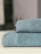 Комплект махровых полотенец Легкий Бриз от Ideal Textile 70х140 и 50х90 см 450 г\м2 лазурный - изображение 11