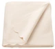 Мягкий однотонный плед IKEA THORGUN 120x160 см бежевое (кремовое) флисовое тёплое покрывало 805.127.99 - изображение 1