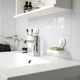 Мыльница для твёрдого мыла на присоске IKEA TISKEN для ванной комнаты на стену (настенная) белая 903.812.84 - изображение 5