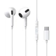 Проводные наушники с микрофоном Baseus Encok C17 Type-C Lateral in-ear Wired Earphone (NGCR010002) White - изображение 1