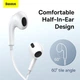 Проводные наушники с микрофоном Baseus Encok C17 Type-C Lateral in-ear Wired Earphone (NGCR010002) White - изображение 12