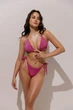 Купальник-бикини из блестящей ткани на завязках Viychuk Summer Розовый XXL - изображение 3