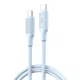 Кабель XO NB-Q265B-CC USB-C to USB-C 60W Power Delivery 1 м Blue (NB-Q265B-CC.blue) - зображення 1