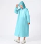 Плащ дождевик с капюшоном для взрослых Light Blue водонепроницаемое пончо для мужчин /женщин с защитой от дождя и ветра, голубой (103301413) - изображение 2