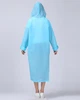 Плащ дождевик с капюшоном для взрослых Light Blue водонепроницаемое пончо для мужчин /женщин с защитой от дождя и ветра, голубой (103301413) - изображение 4