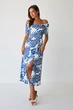 Сукня максі з рукавом колокол Wear me L Білий, листя (14_24_363_5364) - изображение 1