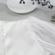 Женский свадебный халат для невесты с шифоновыми рукавами длинный для утра невесты Белый цвет S р. Х-0001-С - изображение 6