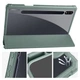 Чохол TPUCristal SlimTPU Spen holder для Samsung Galaxy Tab S10 Lite Темно-зелений - зображення 4