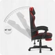 Геймерське крісло Cabro C504 BLACK RED тканина чорно-червоне - изображение 9