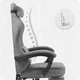 Ігрове крісло CABRO C503 FABRIC Сірий - изображение 8