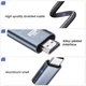 Кабель 4K 60Hz Type-C to HDMI 2m, метал, нейлон, чорний з сірим - изображение 10