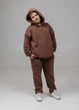 Дитячий спортивний костюм з вишивкою oversize Коричневий 92/98 Malwel 33303 - зображення 3