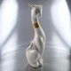 Статуэтка Кошка керамическая белая 27,5х7,5х9 см (36003A) - изображение 8