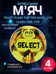 М'яч футбольний PU ручне зшивання №4 SELECT FLASH TURF FIFA BASIC V23 FLASH-TURF-YOR (№4, жовто-помаранчевий) - изображение 1