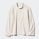 Детская теплая водолазка-гольф в полоску для девочки UNIQLO 270507880 104 см Бежевая (1159830120) - изображение 5