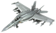 Металлический 3D конструктор Metal Earth "Истребитель-бомбардировщик F/A-18 Super Hornet" (MMS459) - изображение 1