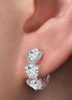 Женские серьги Three Stones (1788-01) Серебряный - No Brand - изображение 2
