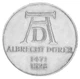 Монета Германия 5 марок 1971 Серебро F-VF 500 лет со дня рождения Альбрехта Дюрера (Ag 625, 11,2 грамм) - изображение 1