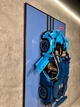 Арт Держатель Рамка 80x50 см. на Стену для Фирменного Конструктора Technic Bugatti Chiron (42083) Техник Бугатти Широн - Type-C - изображение 7