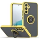 Чехол Fiji Colorframe для Samsung Galaxy A34 (A346) матовый бампер с кольцом подставкой Yellow - изображение 1