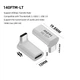 Угловой адаптер переходник USB Type-C M/F (USB 4.0, 40Gbps, PD140W) Metal White S5 (48815) - изображение 4