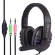 Игровые наушники Ovleng X6 накладные для игр с проводным подключением с микрофоном черные Игровая аудиогарнитура - изображение 1
