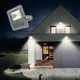Світлодіодний прожектор Led 10 Вт чорний корпус вуличний ліхтар для зовнішнього освітлення - зображення 10
