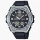 Спортивные Мужские наручные часы Casio MWQ-100-1A Серебристые\Черный экран\Черный ремешок - изображение 1