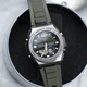 Спортивные Мужские наручные часы Casio MWQ-100-3A Серебристые\Зеленый экран\Зеленый ремешок - изображение 4