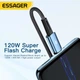 Кабель Essager USB to Type-C, 120W 6A, 2м, 480 Мбіт/с, передача даних / зарядка, підвищеної міцності, чорний - зображення 3